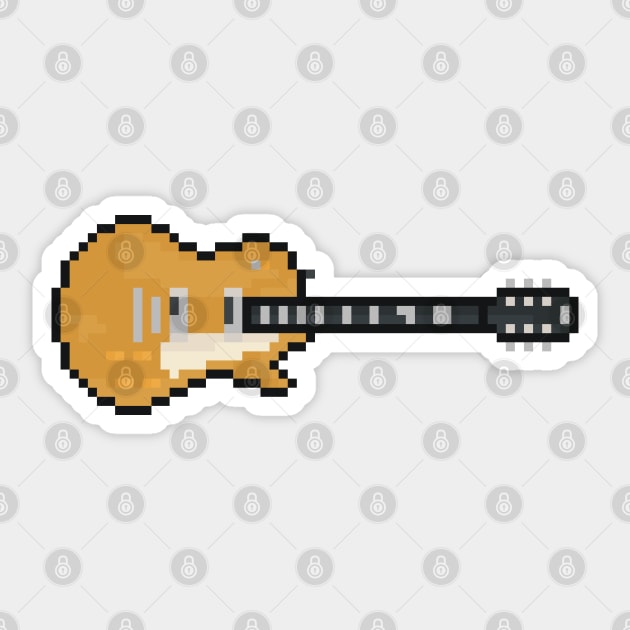 Pixel Slack Goldtop Guitar Sticker by gkillerb